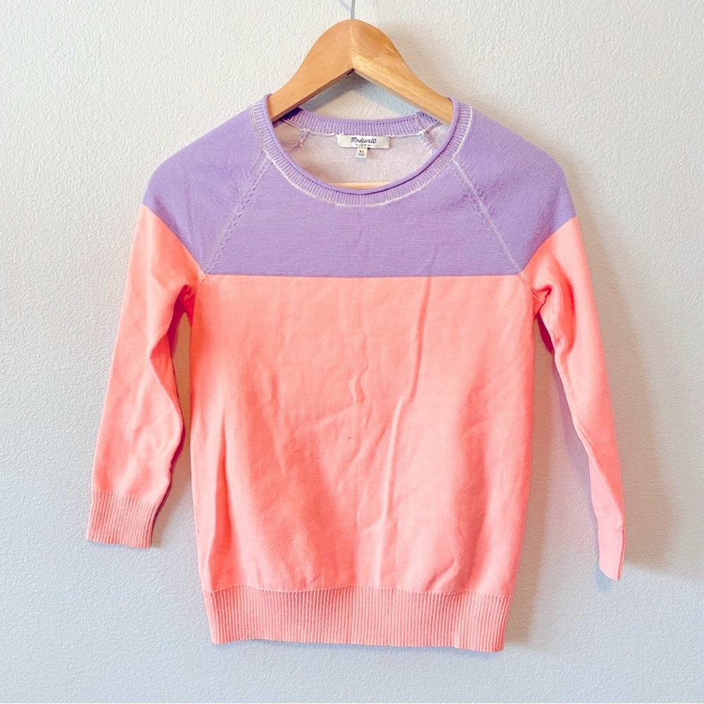 Madewell Neon Colorblock Sweater